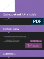 Zabezpečení API Služeb - Security of API Serivces in CZ