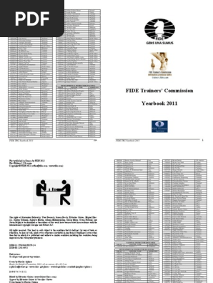 TRG Yearbook 2011 - Booklet L | PDF | Chess | Competitive Games