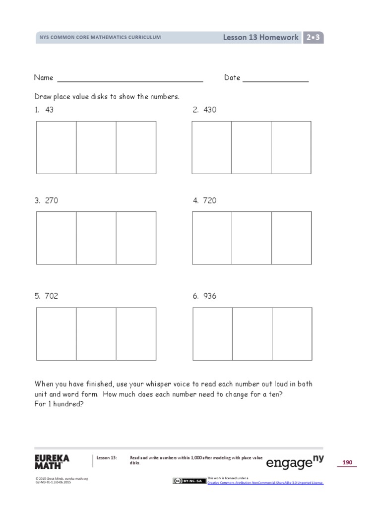 lesson 13 homework answer key grade 4