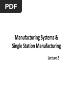 Single Station Manufacturing (CH.13 & 14 of Groover Book)