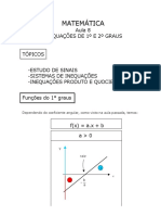 GEO Inequações de 1° e 2° graus