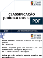 Classifica o Jur Dica Dos Crimes 