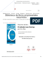 El Método Lean Startup, Resumen Del Libro de Eric Ries PDF