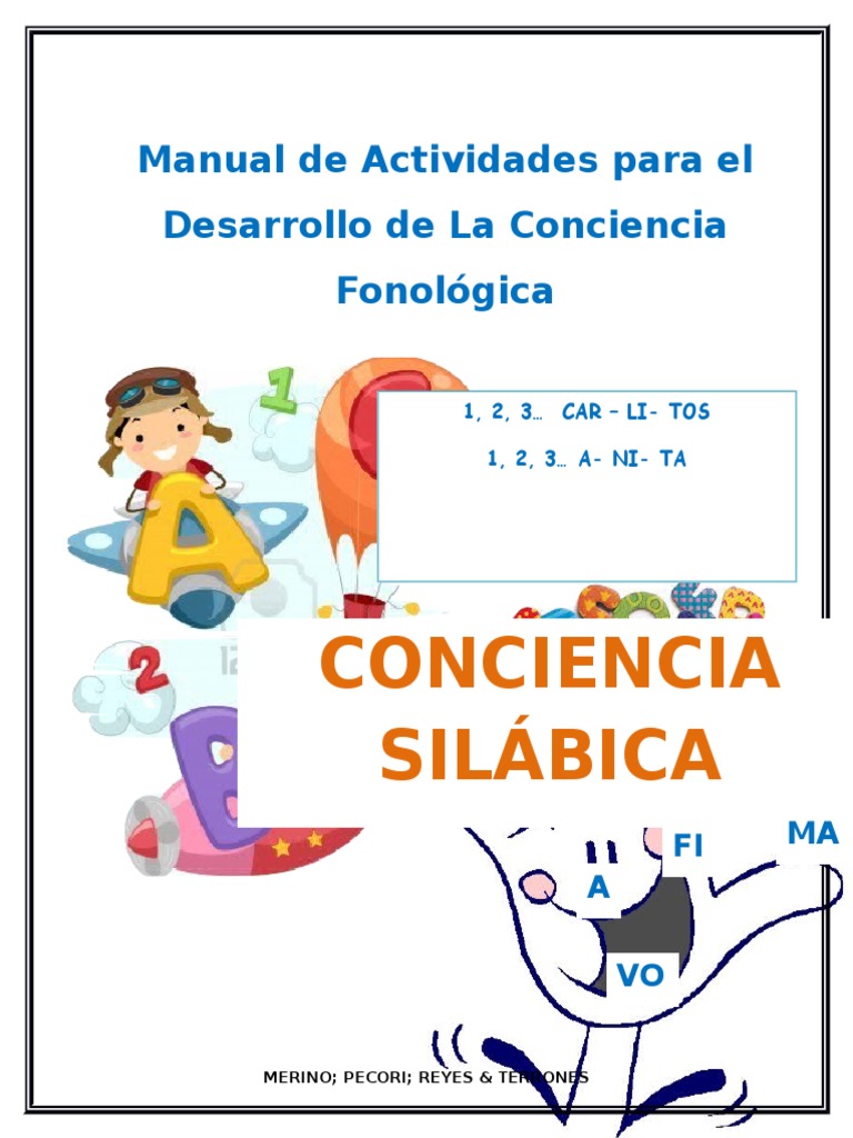 Manual de Actividades Fonológicas | PDF | Sílaba | Palabra