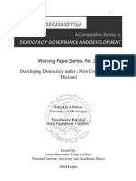 Working Paper Series: No. 28 Developing Democracy Under A New Constitution in Thailand