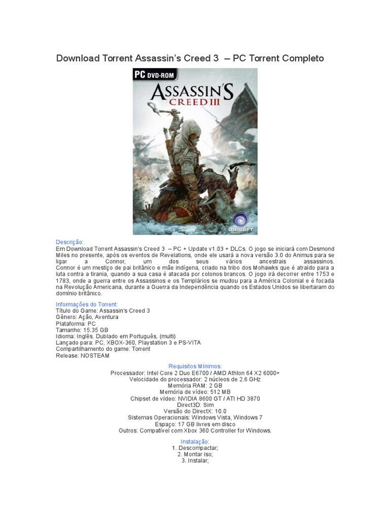 BAIXAR ASSASSINS SYNDICATE - PORTUGUÊS COM DUBLAGEM - COMPLETO.