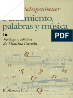 Schopenhauer Arthur - Pensamiento, Palabras y Música PDF