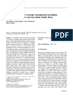 Exploring Alternative Strategic Management Paradigms in High-Growth Ethnic and Non-Ethnic Family Firms