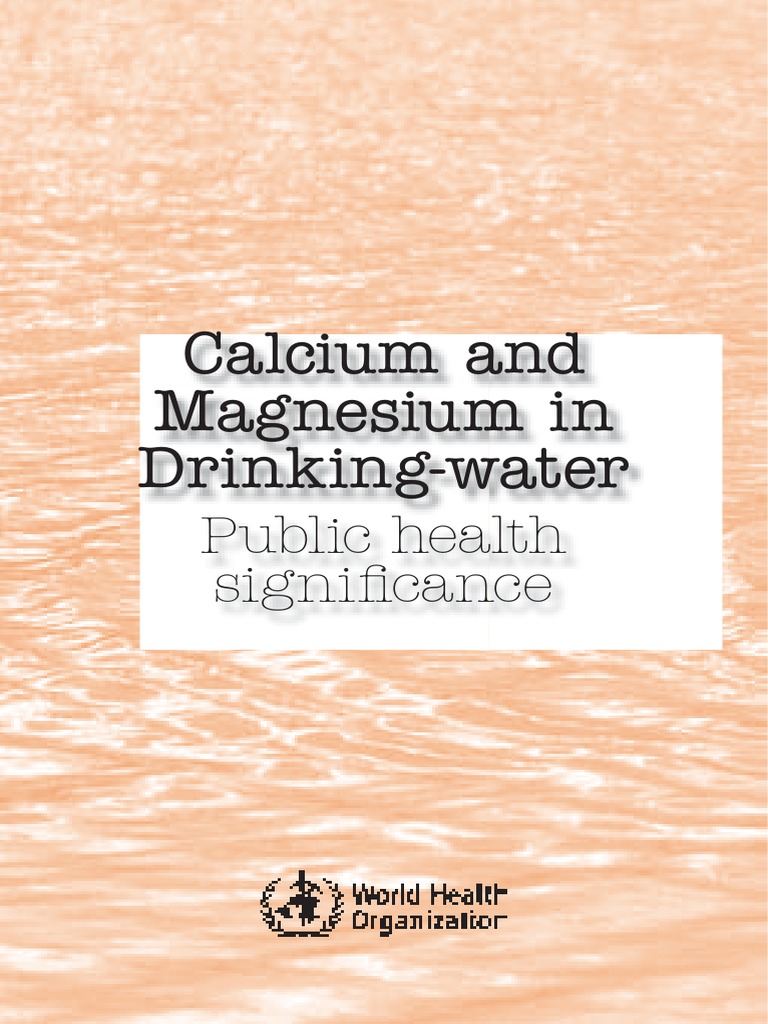 high magnesium in drinking water