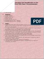 Procedure of Paper Cromatograph