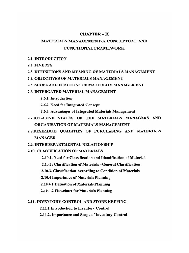 Materials Management Framework Overview | PDF | Inventory | Procurement