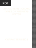 Characteristics & Types of Business Letter