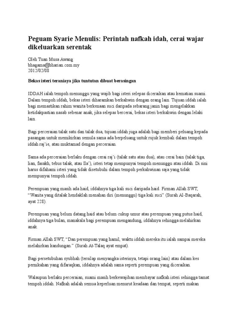 Peguam Syarie Menulis Pdf
