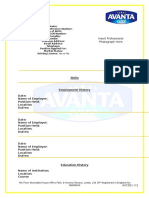 AVC001 v.2 CV Template