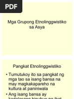 Mga Grupong Etnolinggwistiko Sa Asya