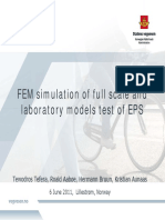 FEM simulation of EPS models and full-scale tests