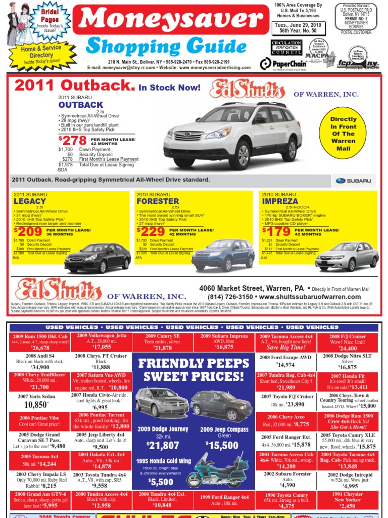 1277721863moneysaver Shopping Guide | PDF | Vehicle Industry ...