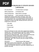 Laporan Kunjungan Di Wisata Bahari Lamongan