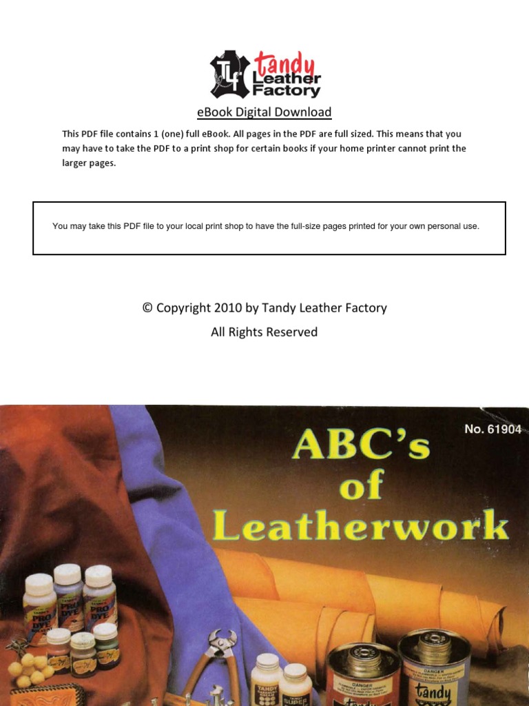 ABCs of Leatherwork PDF PDF