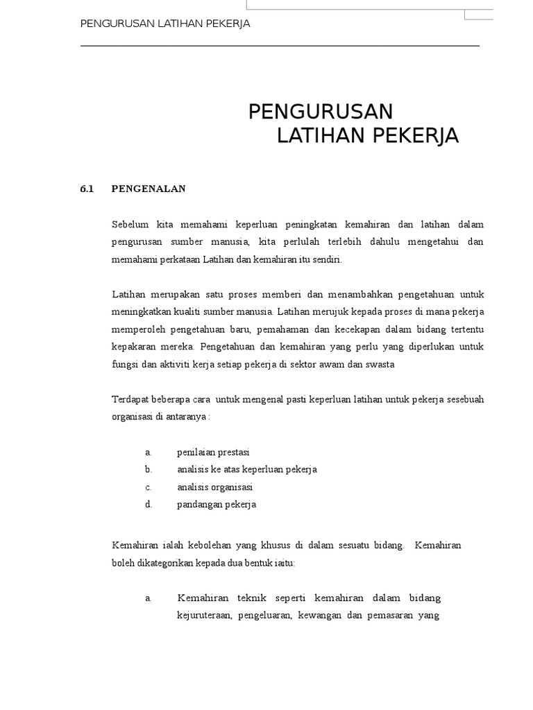 Pengurusan Latihan Pdf