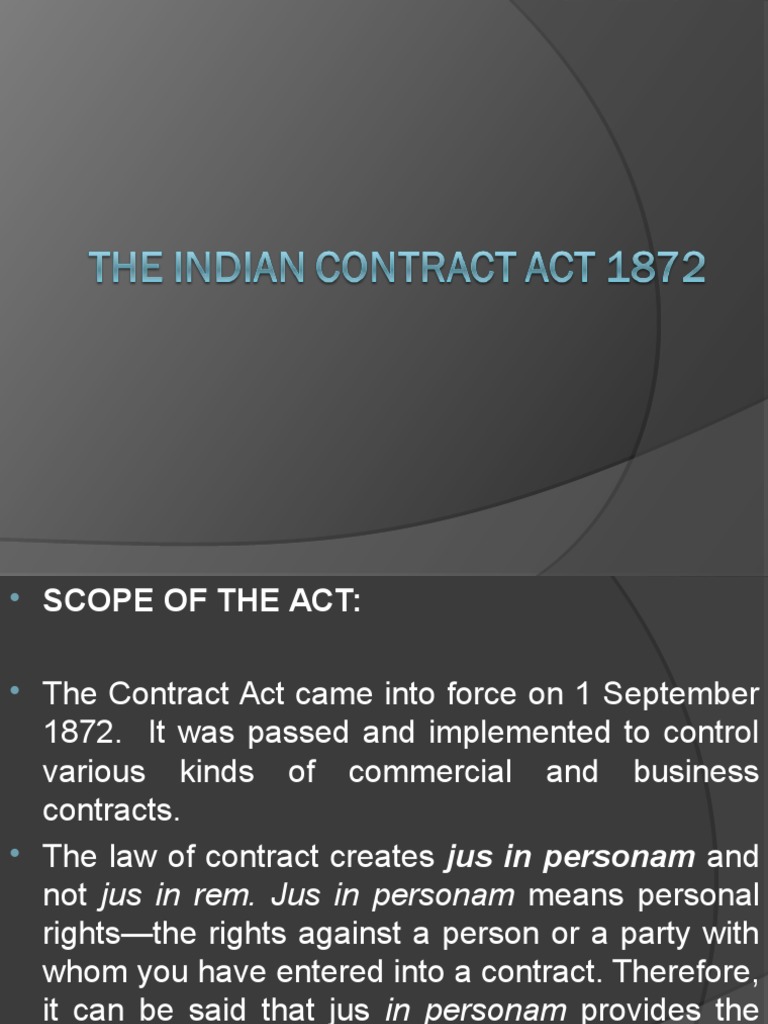 Indian Contract Act 1872 Full Ppt Guarantee Indemnity