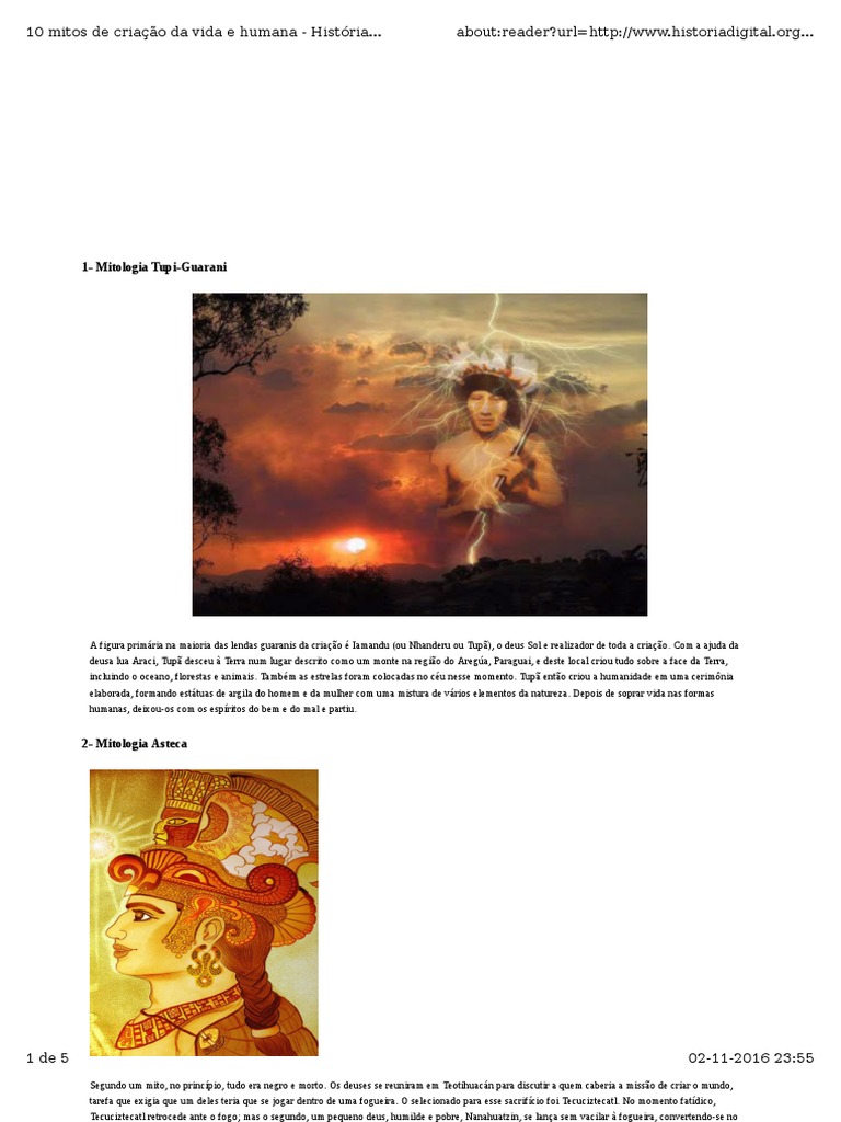 10 Mitos De Criação Da Vida E Humana Através De Diferentes Culturas E