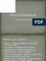 Genre Preferences: by Gabija Stoknaite