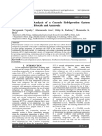 Thermodynamic analysis of CO2-NH3 cascade refrigeration