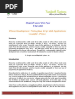 Porting Flash and JavaScript Web Applications Apple iPhone