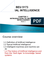 Introduction To Artificial Intelligence: Session 1 2015/2016:W.R.W OMAR