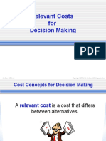 Relevant Costs For Decision Making: Mcgraw Hill/Irwin