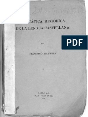 Hassen, Historia de La Lengua Castellan | PDF | latÃ­n | Vocal