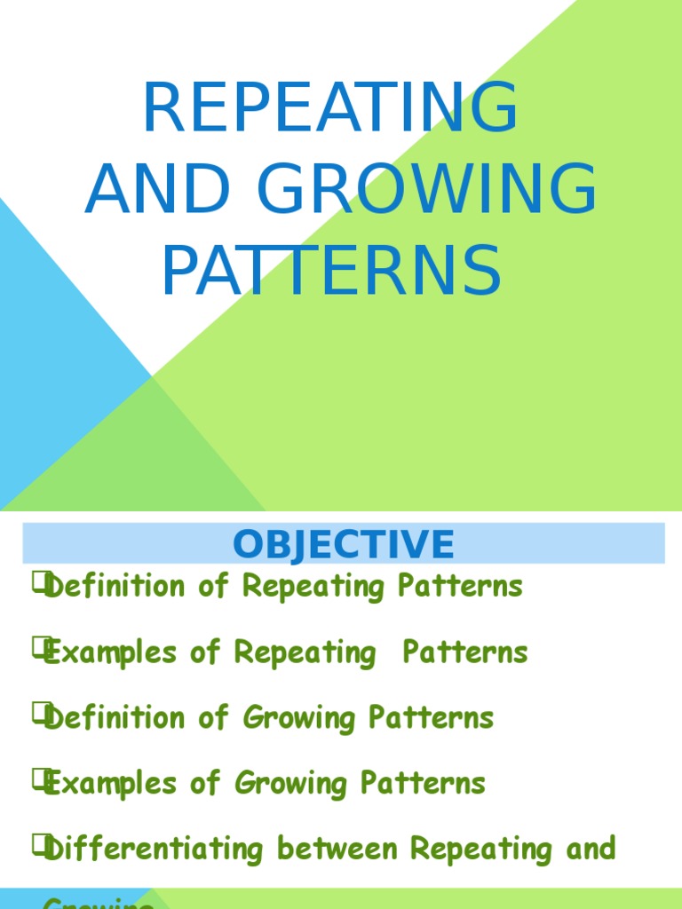 Repeating and Growing Patterns | PDF