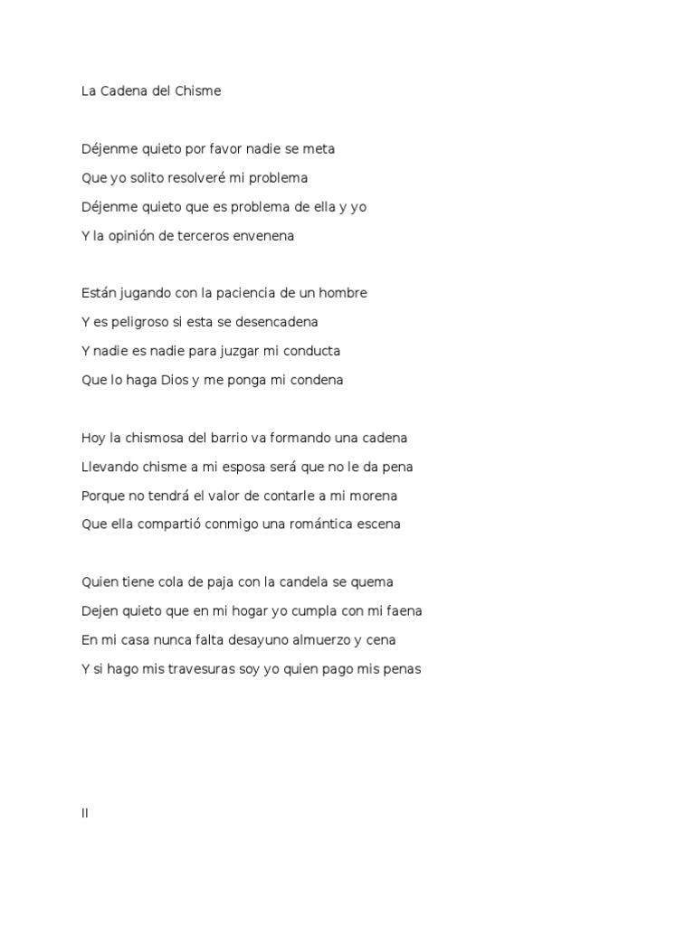 La Cadena Del Chisme PDF