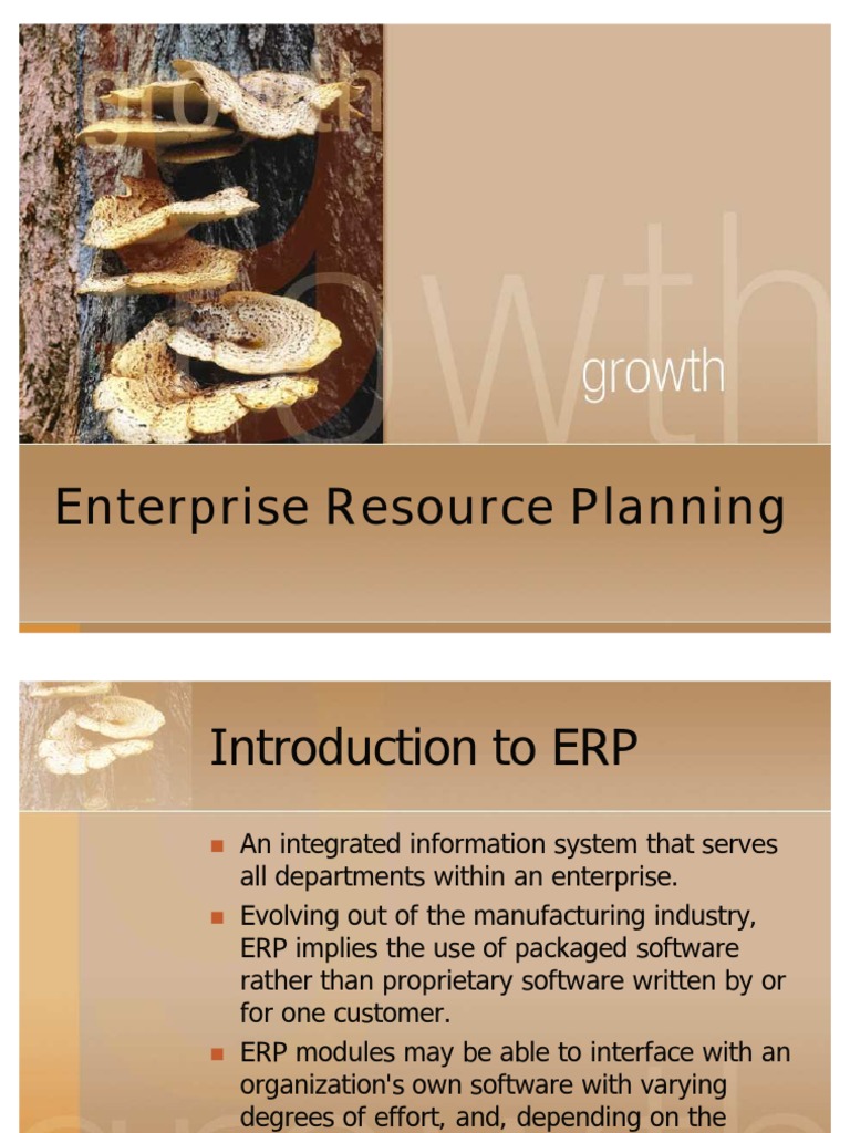 ERP Introduction and Modules Overview | PDF | Enterprise Resource ...