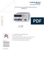 Data en HM8012 Hameg Multimeter