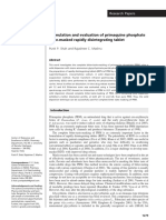 Formulation and Evaluation of Primaquine Phosphate Taste-masked Rapidly Disintegrating Tablet