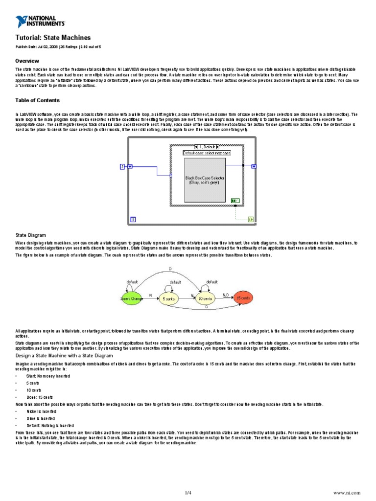 Tutorial State Machines | PDF | Control Flow | Computer Program