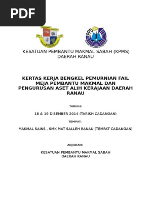 Kertas Kerja Kursus Dalaman Pembantu Makmal Sains Siri 1 2014 Pdf