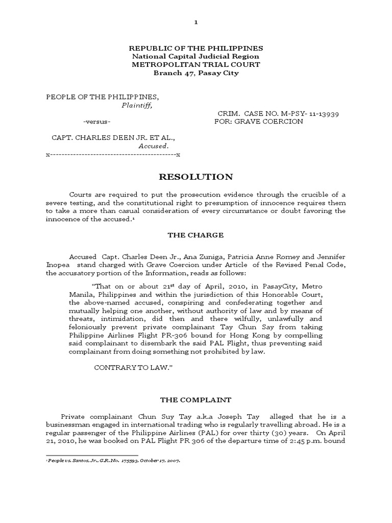 Winning Decision On Grave Coercion at The Court of Appeals PDF