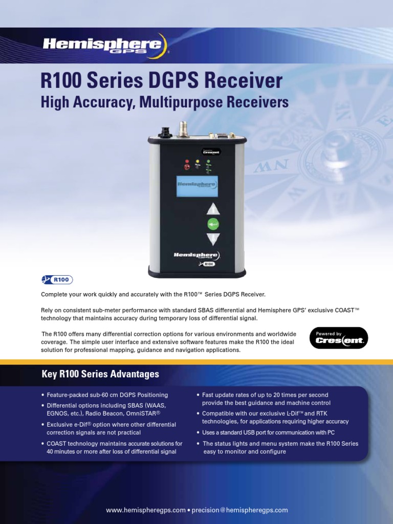R100 Series DGPS Receiver - Multipurpose Receivers | PDF | Global ...