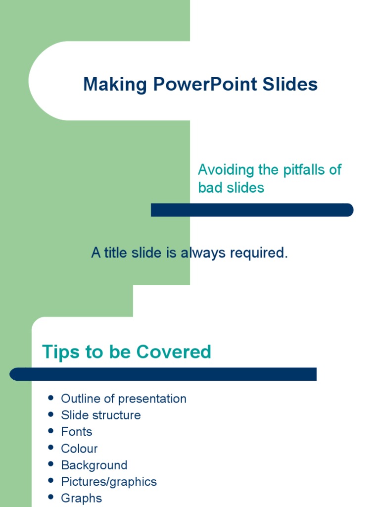 Tips On Good Presentations | PDF | Typefaces | Writing
