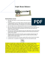 Triple Beam Balance: Instructions On Use