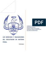 Trabajo Terminado de Los Derechos y Obligaciones Del Facilitador en Materia Penal