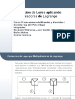 Corrección de Leyes Utilizando Multiplicadores de Lagrange