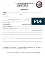Hanover TWP PD House Check Request Form