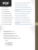 PMP - The 12 Essential EVM Formulas Cheat Sheet | PDF