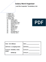 The Walrus and The Carpenter Vocab List Organizer