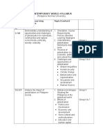 Contemporary World Syllabus