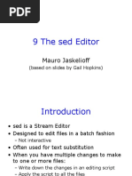 9 The Sed Editor: Mauro Jaskelioff